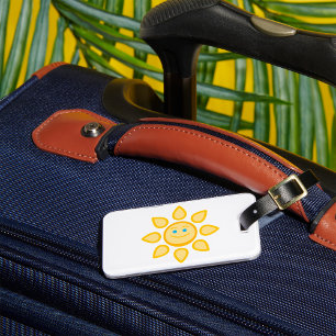 Étiquette À Bagage Soleil souriant Bonheur ensoleillé