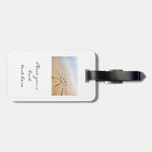 Étiquette À Bagage Soleil Sur La Plage (Dos horizontal)