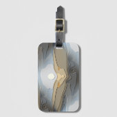 ÉTIQUETTE À BAGAGE SOLEIL SUR LES COLLINES   (Devant Vertical)