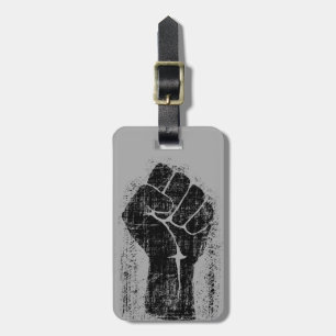 Étiquette À Bagage Solidarité Poing Grunge Style Distressed