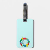 Étiquette À Bagage Solution de l'étiquette bleue de bagage de puzzle… (Dos Vertical)