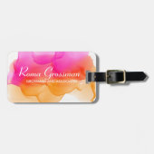 Étiquette À Bagage Sorbet d'aquarelles (Devant horizontal)