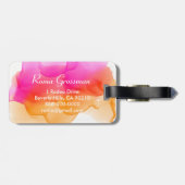Étiquette À Bagage Sorbet d'aquarelles (Dos horizontal)
