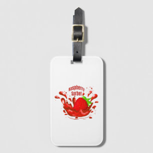 Étiquette À Bagage Sorbet framboise