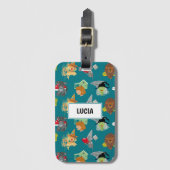 Étiquette À Bagage Sorcières, épouvantail et lion en vert (Devant Vertical)