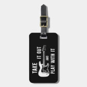 Étiquette À Bagage Sortez Et Jouez Avec Elle Guitare (Devant Vertical)