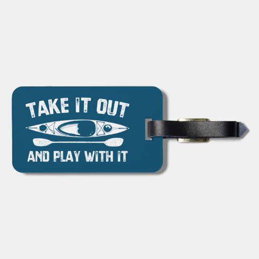 Étiquette À Bagage Sortez Et Jouez Avec Kayak (Dos horizontal)