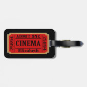 Étiquette À Bagage Souche et nom de billet de film (Dos horizontal)