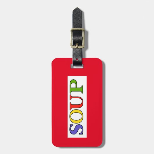 ÉTIQUETTE À BAGAGE SOUPE (Devant Vertical)