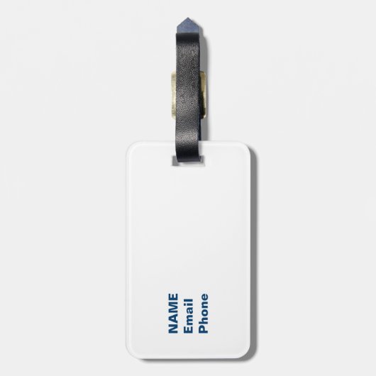 ÉTIQUETTE À BAGAGE SOUPE (Dos Vertical)