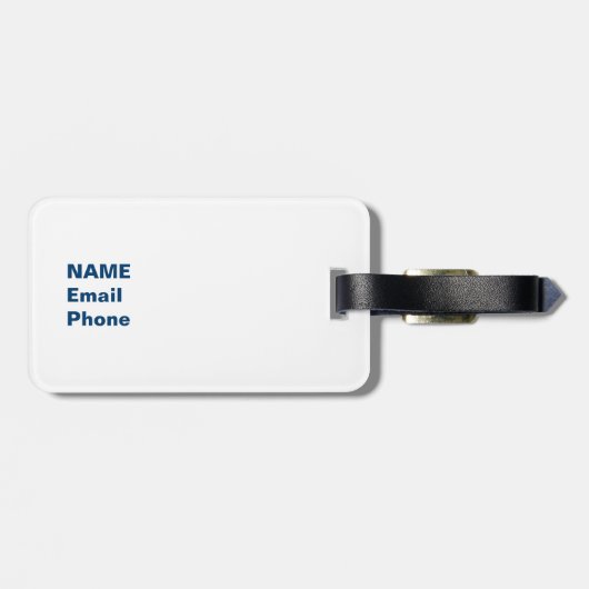 ÉTIQUETTE À BAGAGE SOUPE (Dos horizontal)