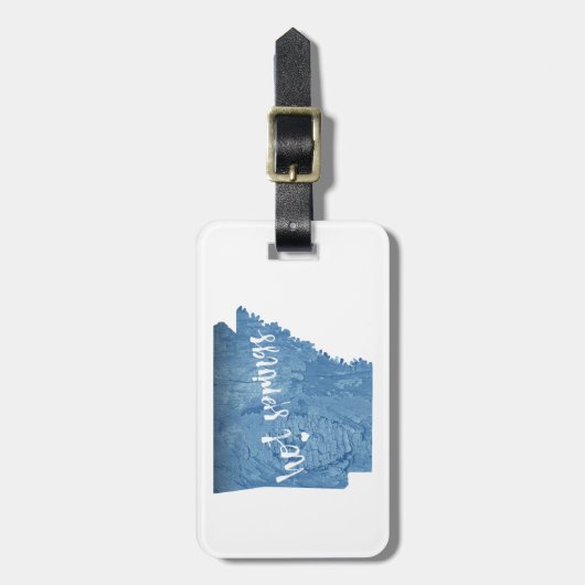 Étiquette À Bagage Sources chaudes Arkansas Grain de bois (Devant Vertical)