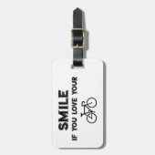 Étiquette À Bagage Souriez si vous aimez votre vélo (Devant Vertical)