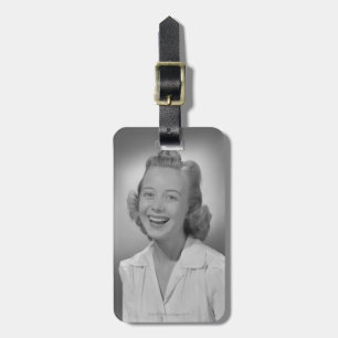 Étiquette À Bagage Sourire de femme