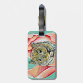 Étiquette À Bagage Souris dans une peinture de tulipe (Dos Vertical)