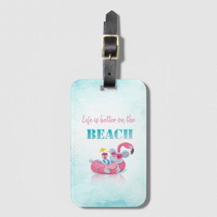 Étiquette À Bagage Souris Mignonne Plage Élégante