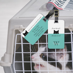 Étiquette À Bagage Sournois Chat Où sommes-nous Léger Sac pour Transp