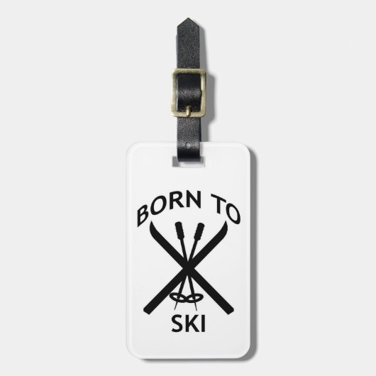 Étiquette À Bagage Soutenu pour skier (Devant Vertical)