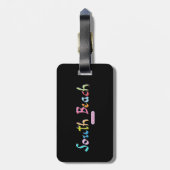 Étiquette À Bagage South Beach, Miami FL (Dos Vertical)