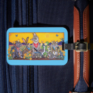 Étiquette À Bagage Southwest Animals Coyote Roadrunner Desert Bagages