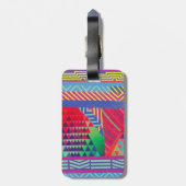 Étiquette À Bagage southwestern borders and triangles collage (Dos Vertical)