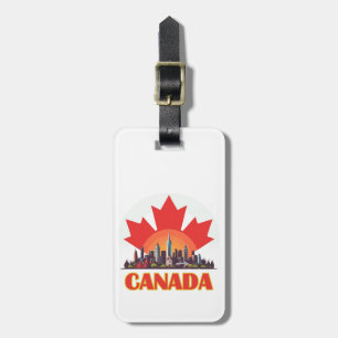 Étiquette À Bagage Souvenir de voyage au Canada pour la destination