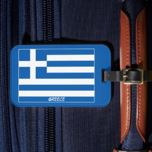 Étiquette À Bagage Souvenir drapeau de la Grèce