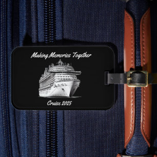 Étiquette À Bagage Souvenirs de croisière noirs Étiquette de bagage P