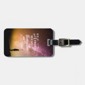 Étiquette À Bagage Soyez de bon courage ciel nocturne - Psaume 31:24  (Devant horizontal)