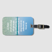 Étiquette À Bagage Soyez Fort Et Courageux Belle Plage Christian (Devant Horizontal)