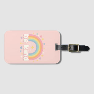 Étiquette À Bagage Soyez Gentil – Positivité Pastel Arc-en-ciel