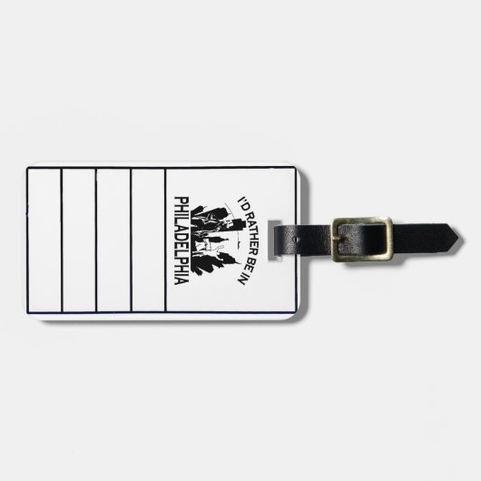 Étiquette À Bagage Soyez plutôt à Philadelphie (Devant horizontal)