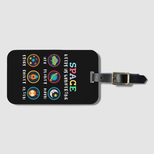 Étiquette À Bagage Space keeps us wondering (Devant Horizontal)