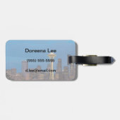 Étiquette À Bagage Space Needle et le centre de Seattle (Dos horizontal)