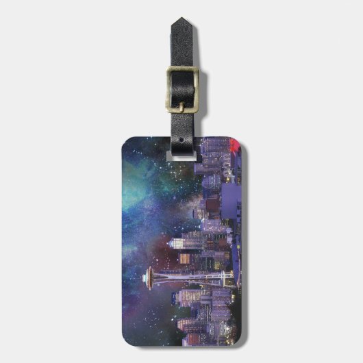 Étiquette À Bagage Spacey Seattle (Devant Vertical)