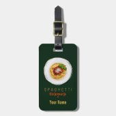 Étiquette À Bagage Spaghetti bolognaise pâtes nouilles chef gourmet (Devant Vertical)