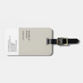 Étiquette À Bagage Spécial Exclusif Professionnel Unique (Devant horizontal)