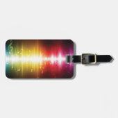 Étiquette À Bagage Spectre musical Soundwave Vibrant Audio Visualizer (Devant horizontal)