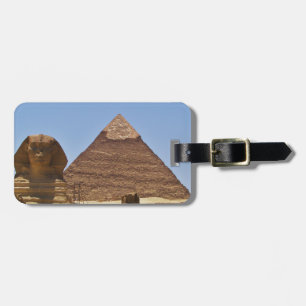 Étiquette À Bagage Sphinx Et Pyramide