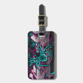 Étiquette À Bagage Spider Turquoise (Devant Vertical)