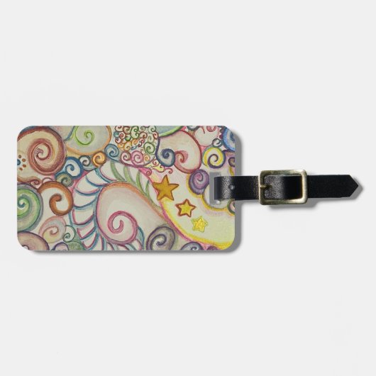 Étiquette À Bagage Spiral art (Devant horizontal)
