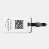 Étiquette À Bagage Spirit of St Louis Flyer avec code QR (Dos horizontal)