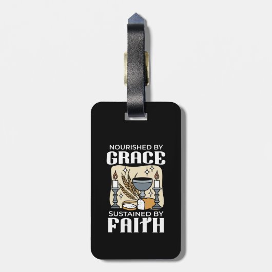 Étiquette À Bagage Spiritual Faith and Grace – Uplifting Christian (Dos Vertical)