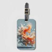 Étiquette À Bagage Splash tropical (Devant Vertical)