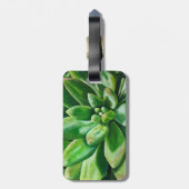 Étiquette À Bagage Splendide en vert (Dos Vertical)