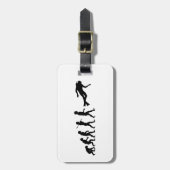 Étiquette À Bagage Sport aquatique de plongée à l'air (Devant Vertical)