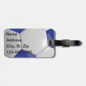 Étiquette À Bagage Sport Football - Bleu (Dos horizontal)