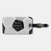 Étiquette À Bagage Sport Football | Texte do-it-yourself (Dos horizontal)