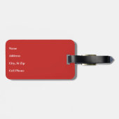 Étiquette À Bagage Sport noir, blanc et bleu (Dos horizontal)