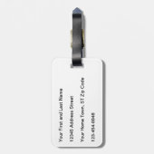 Étiquette À Bagage Sport Volleyball 🏐 - Rouge, Blanc et Bleu (Dos Vertical)